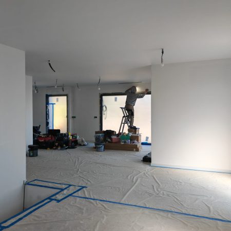 LA FARGES - PROJETS RENOVATION CONSTRUCTION D UNE TERRASSE EN PORTE A FAUX ET RENOVATION GLOBALE INTERIEURES A NICE SALON PLACO