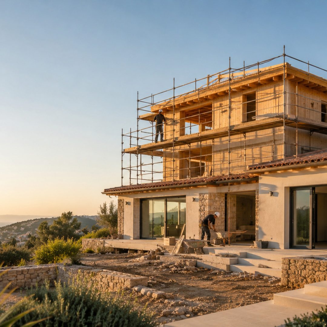 SURRELAVATION DE VILLA DANS LES ALPES MARITIMES